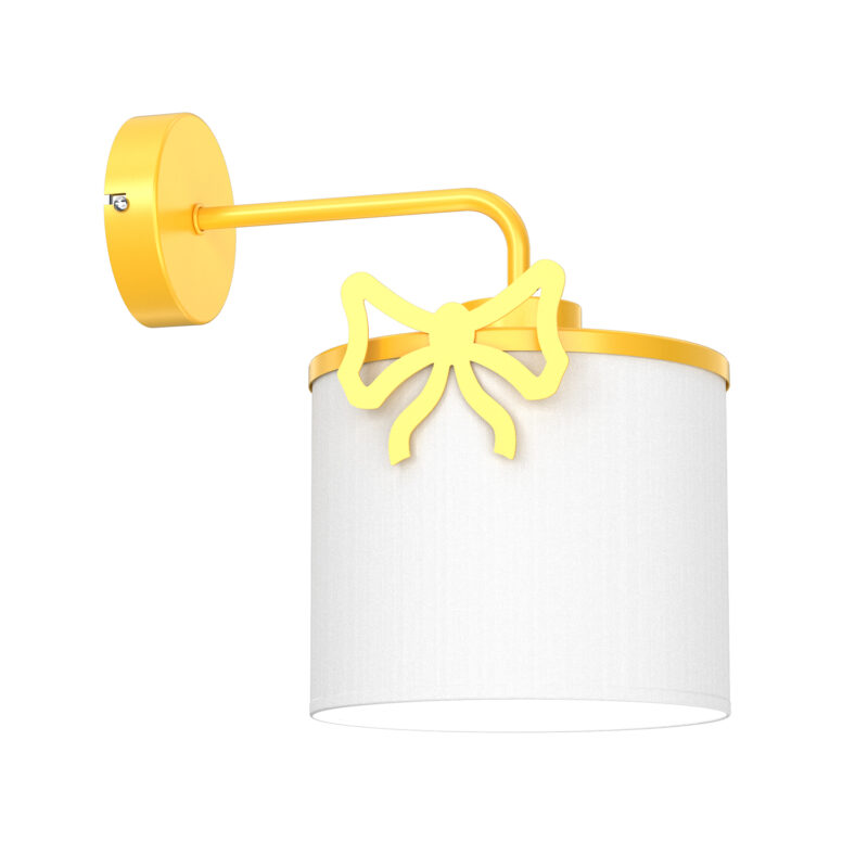 Kinkiet Luminex Sweet Bow Yellow, Shade Dia 180/h 150 White x1
