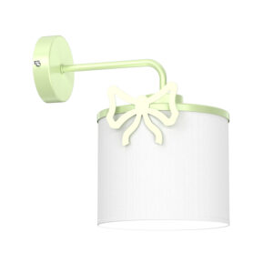 Kinkiet Luminex Sweet Bow Green, Shade Dia 180/h 150 White x1