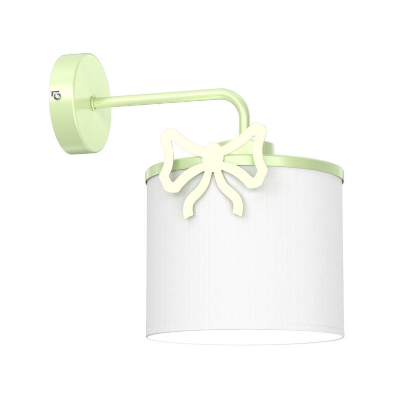 Kinkiet Luminex Sweet Bow Green, Shade Dia 180/h 150 White x1