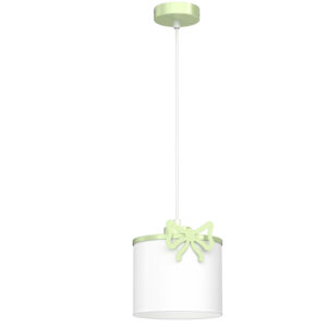 Żyrandol Luminex Sweet Bow Green, Shade Dia 180/h 150 White x1