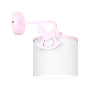 Kinkiet Luminex Sweet Horse Pink, Shade Dia 180/h 150 White x1