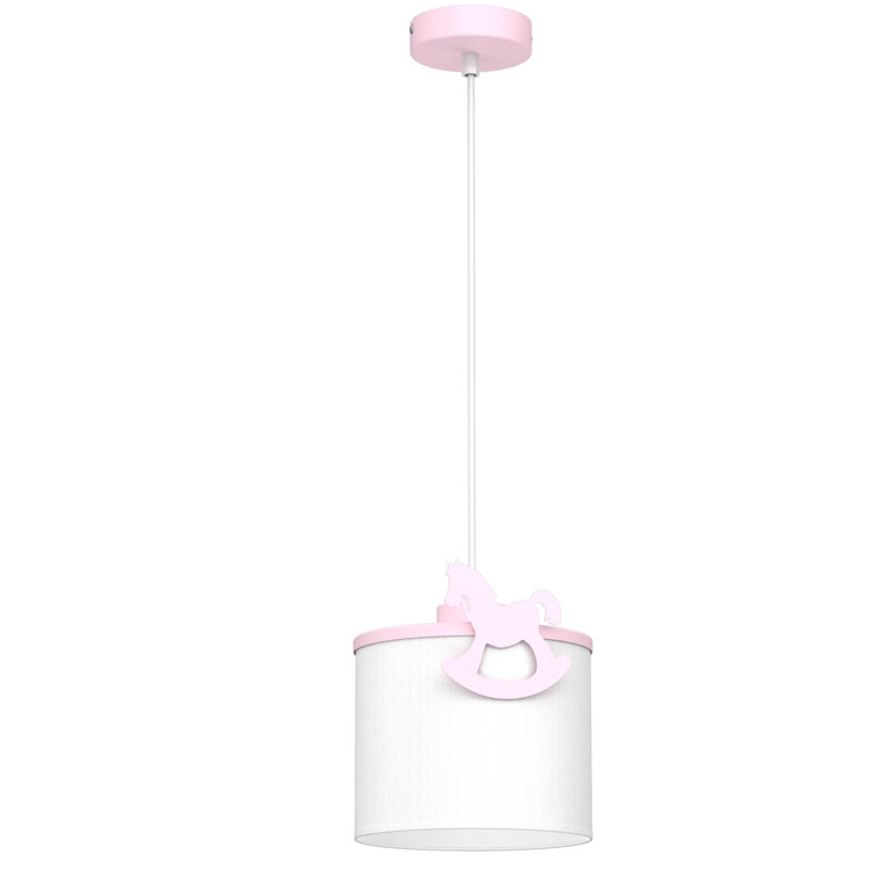 Żyrandol Luminex Sweet Horse Pink, Shade Dia 180/h 150 White x1