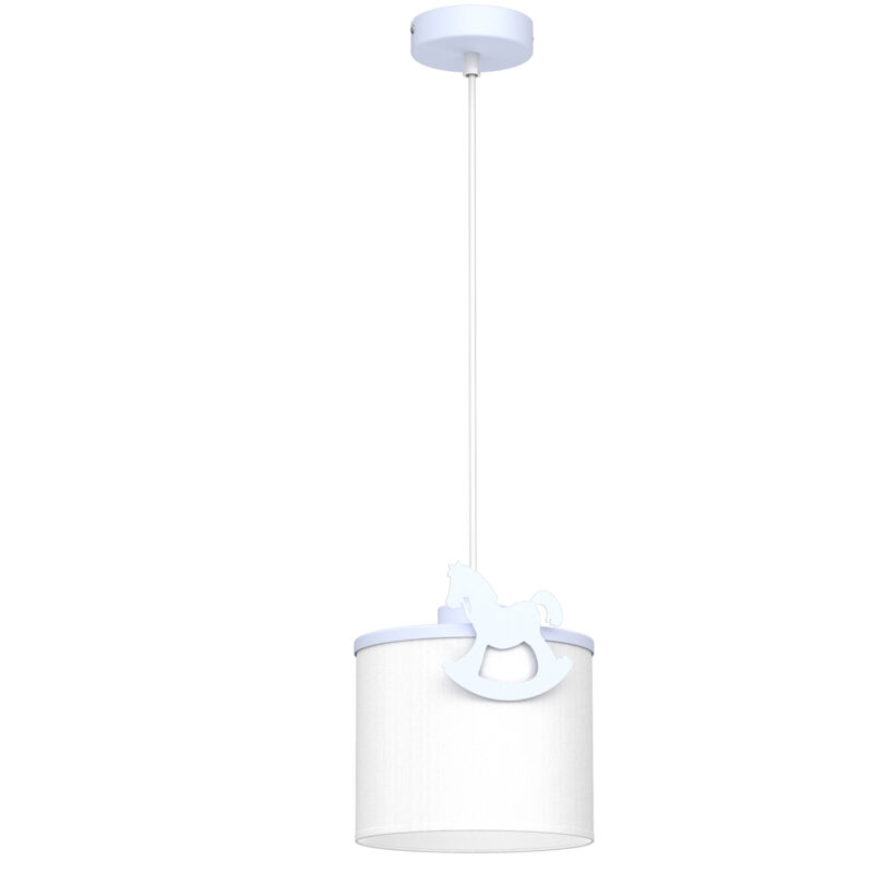 Żyrandol Luminex Sweet Horse Blue, Shade Dia 180/h 150 White x1