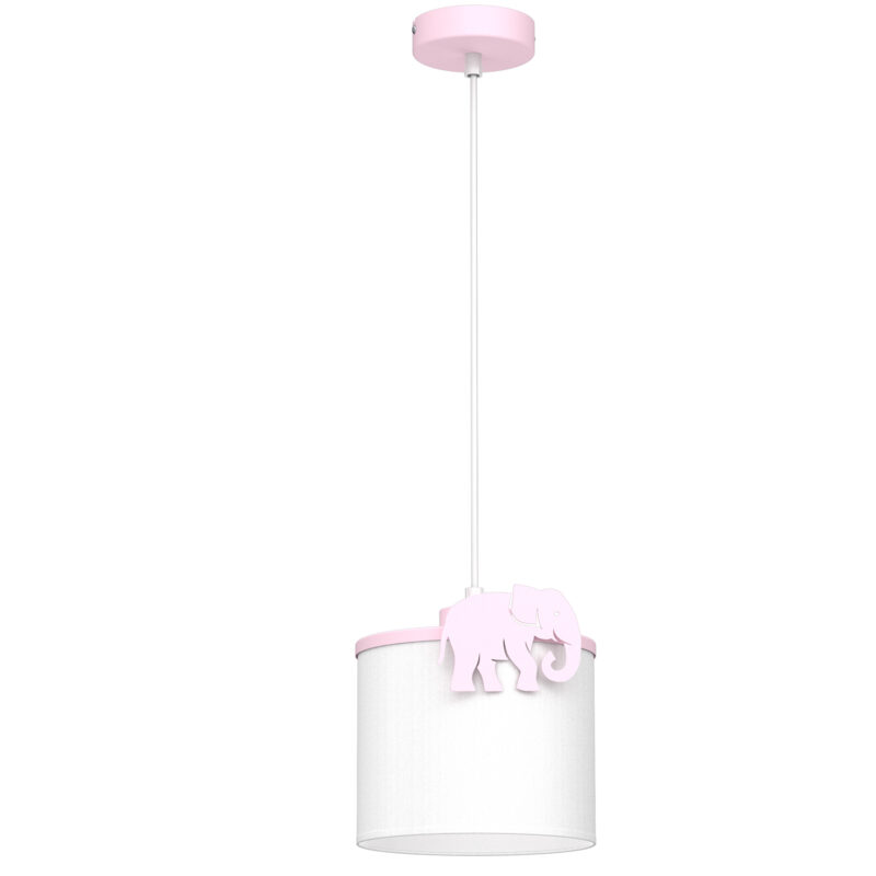 Żyrandol Luminex Sweet Elephant Pink, Shade Dia 180/h 150 White x1