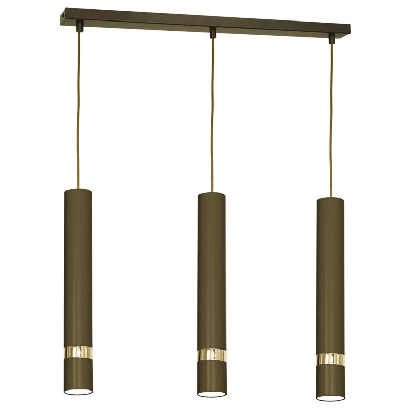 Żyrandol Luminex Reno Line Bar 600 Mm Titanium Gold/gold x3
