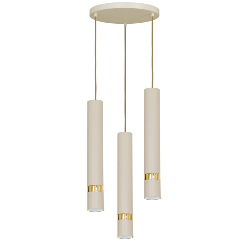 Żyrandol Luminex Reno Plate Dia 300 Beige/gold x3
