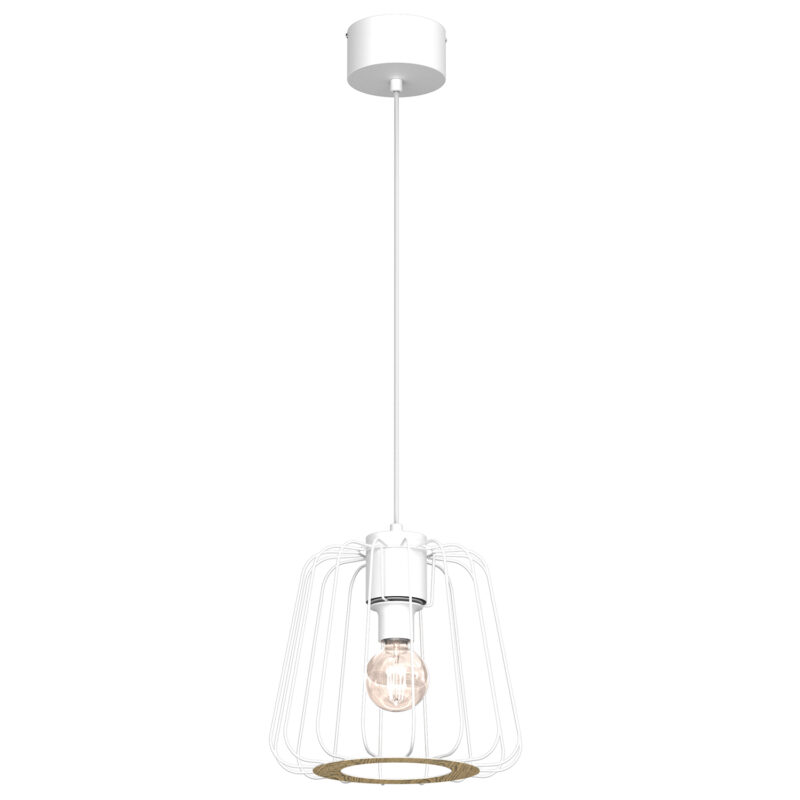 Żyrandol Luminex Trad Short Shade White/wood Decor x1