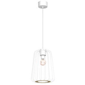 Żyrandol Luminex Trad Long Shade White/wood Decor x1