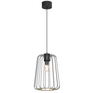Żyrandol Luminex Trad Long Shade Black/wood Decor x1