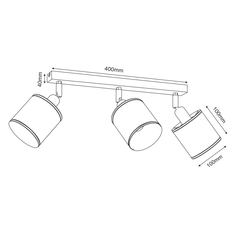 Spot Luminex Jute Line Bar 400 Black x3 - obrazek 5