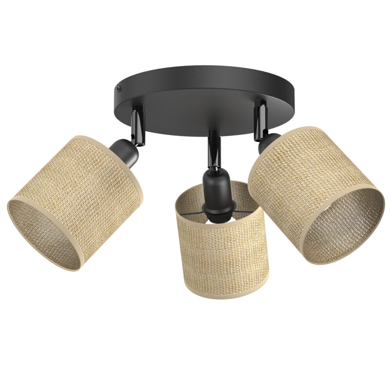 Spot Luminex Jute Plate Dia 200 Black x3