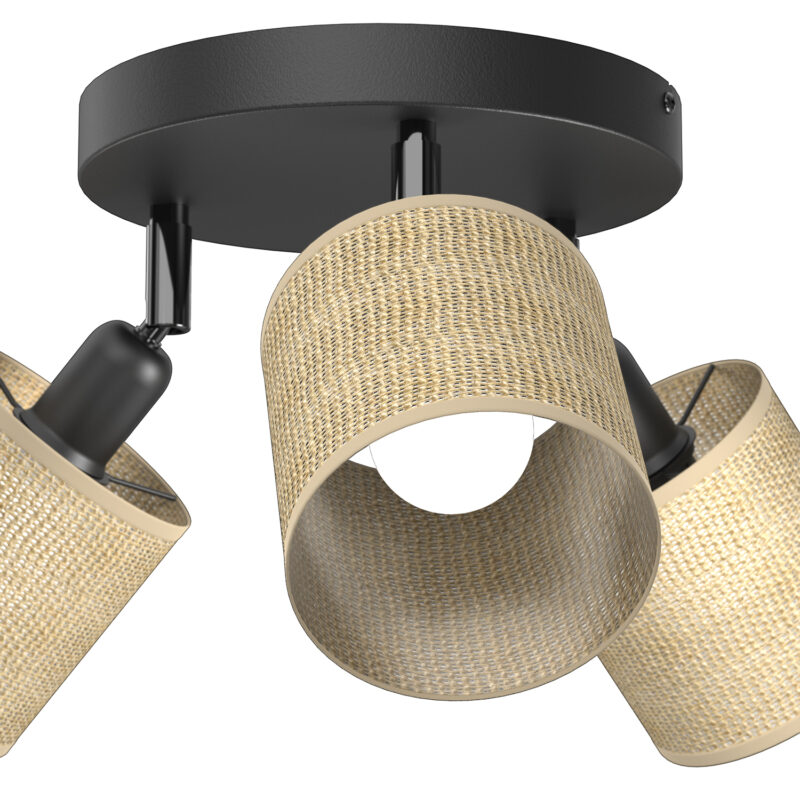 Spot Luminex Jute Plate Dia 200 Black x3 - obrazek 3
