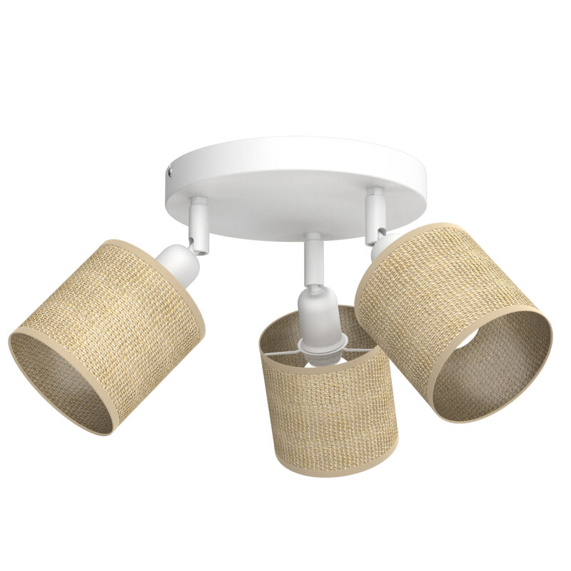 Spot Luminex Jute Plate Dia 200 White x3