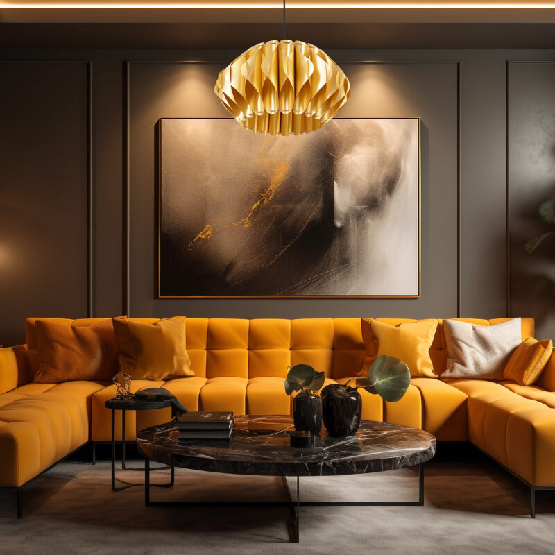 Żyrandol Luminex Shade Gold (dia 400, H 230) x1 - obrazek 4