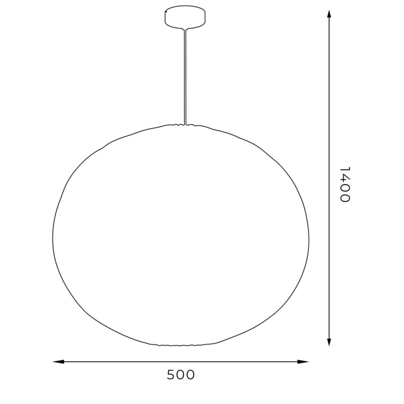 Żyrandol Luminex Shade Ball Cotton White (dia 500, H 400) x1 - obrazek 5
