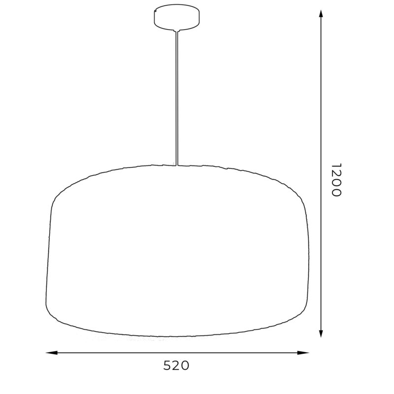 Żyrandol Luminex Shade Acoustic Grey (dia 520, H210) x1 - obrazek 5