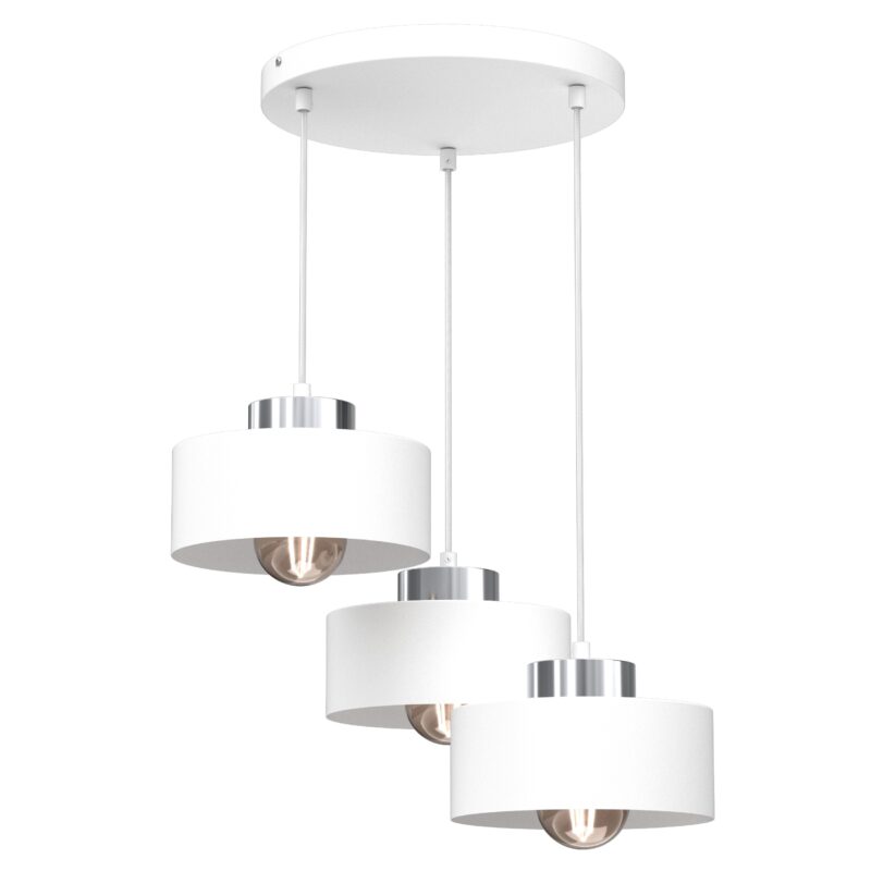 Żyrandol Luminex Marti Plate Dia 300 Mm White/chrome x3