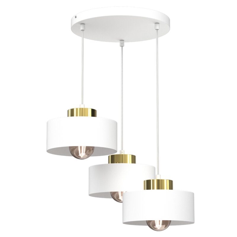 Żyrandol Luminex Marti Plate Dia 300 Mm White/gold x3