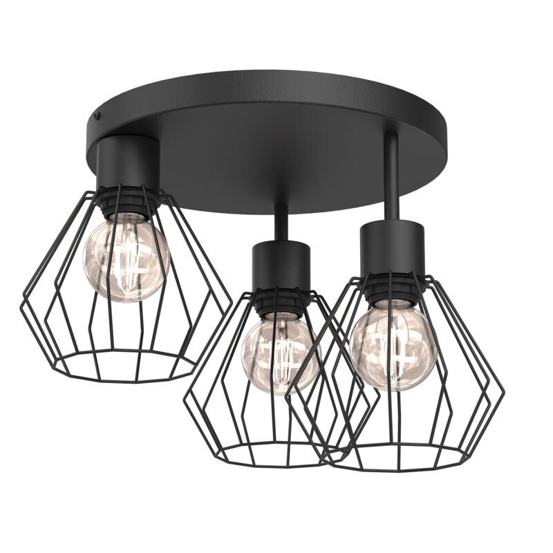 Plafon Luminex Parkla Basket Black x3