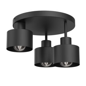 Plafon Luminex Parkla Klosz Metal Black x3