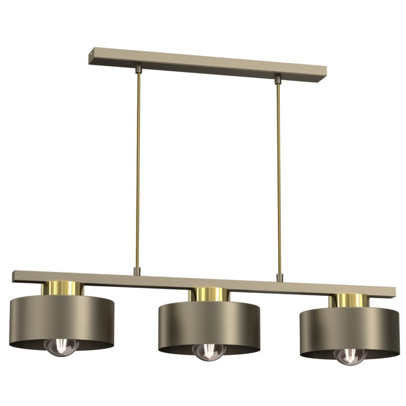 Żyrandol Luminex Marti Titanium Gold/gold x3