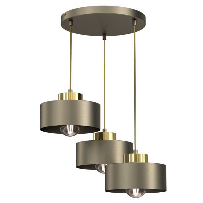 Żyrandol Luminex Marti Plate Dia 300 Mm Titanium Gold/gold x3