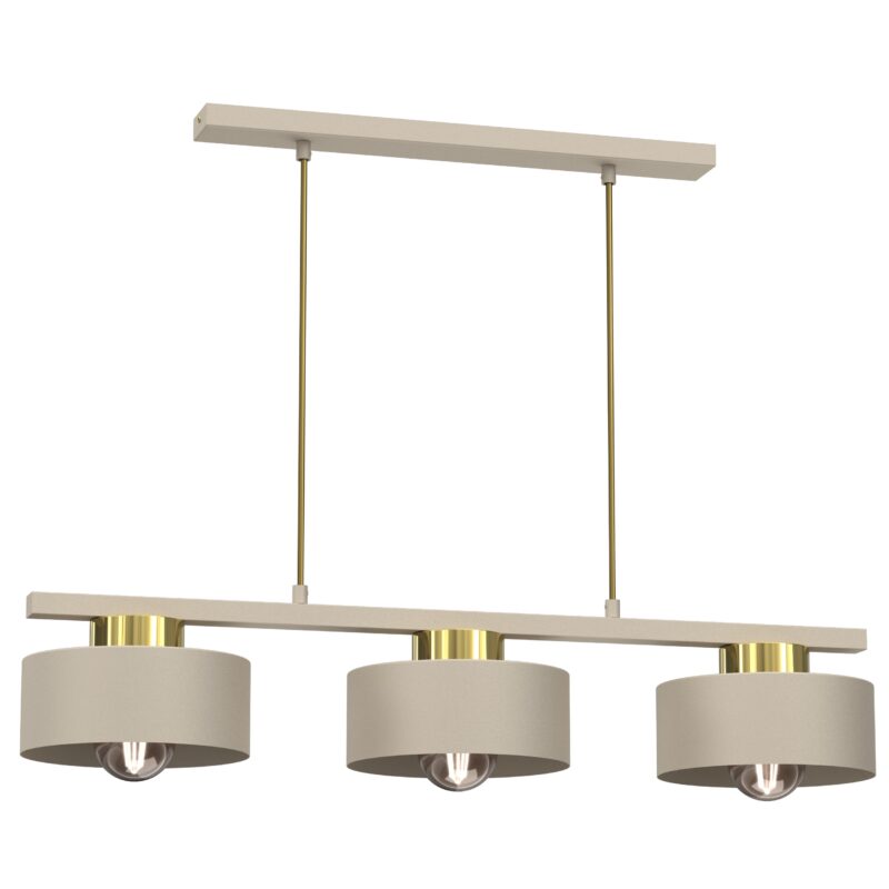 Żyrandol Luminex Marti Beige/gold x3