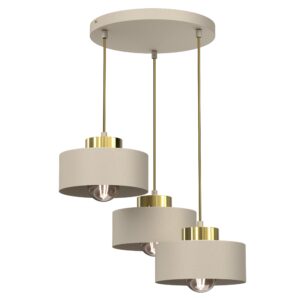 Żyrandol Luminex Marti Plate Dia 300 Mm Beige/gold x3