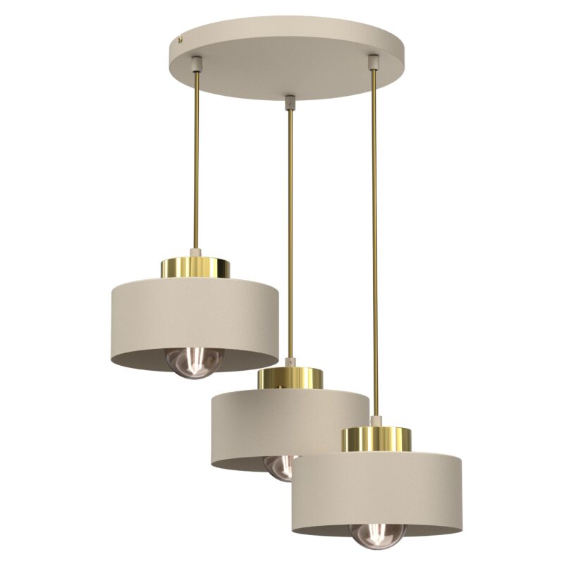 Żyrandol Luminex Marti Plate Dia 300 Mm Beige/gold x3
