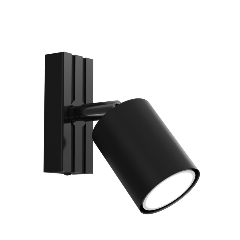 Spot Luminex Terra Rectangle Black/black Gloss/titanium Swivel x1