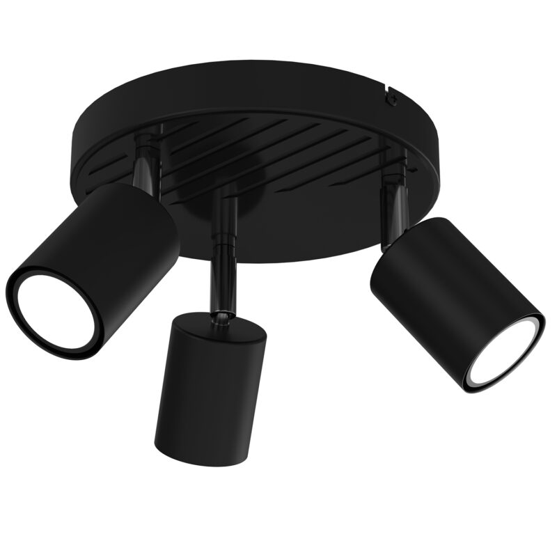 Spot Luminex Terra Plate 200 Black/black Gloss/titanium Swivel x3