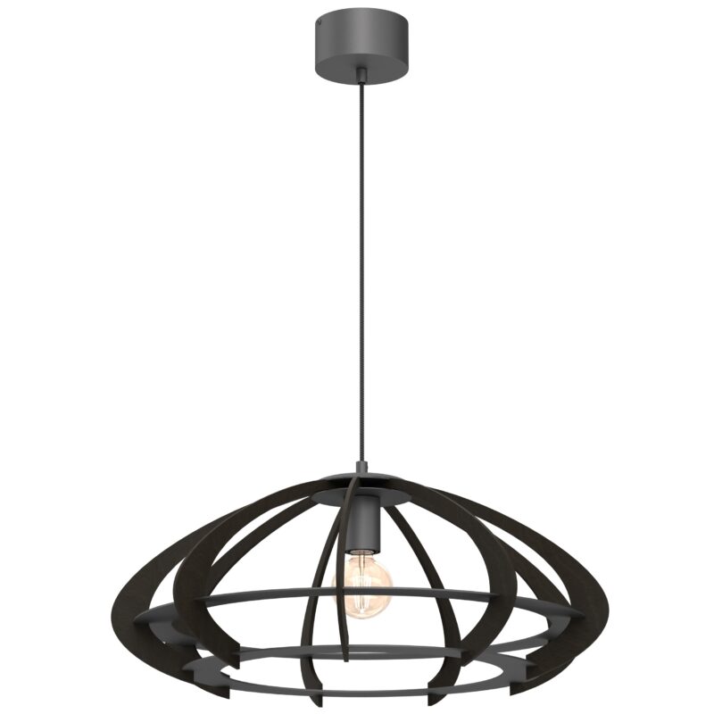 Żyrandol Luminex Orebo Gray/black Wood x1