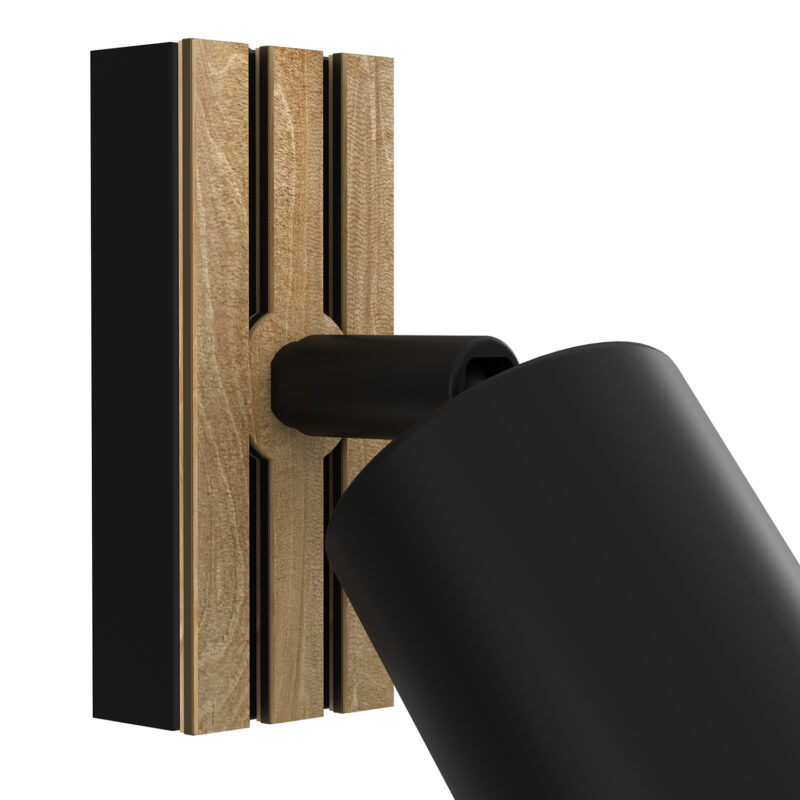 Spot Luminex Terra Black/wood/black Swivel x1 - obrazek 3