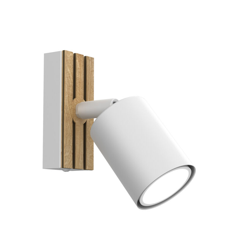 Spot Luminex Terra White/wood/white Swivel x1