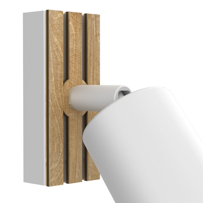 Spot Luminex Terra White/wood/white Swivel x1 - obrazek 3
