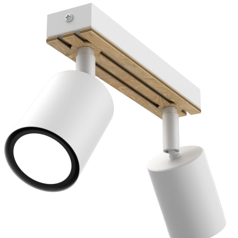 Spot Luminex Terra Line 200 White/wood/white Swivel x2 - obrazek 3