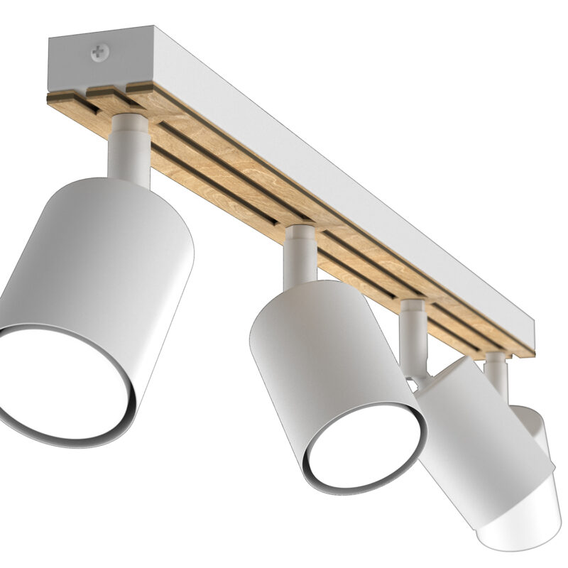 Spot Luminex Terra Line 600 White/wood/white Swivel x4 - obrazek 3