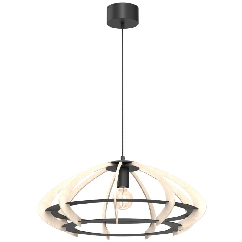 Żyrandol Luminex Orebo Black/light Wood x1