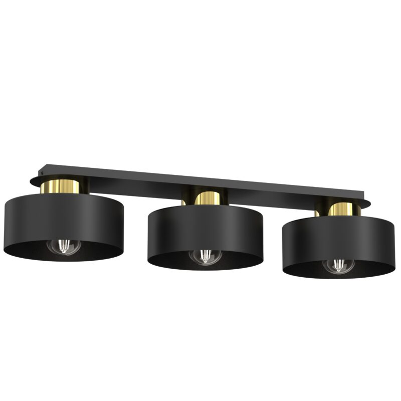 Plafon Luminex Marti Black/gold x3
