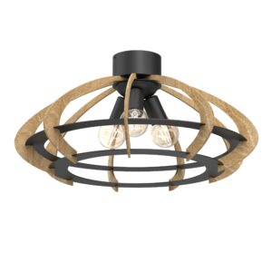 Plafon Luminex Orebo Black/wood x3