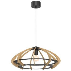Żyrandol Luminex Orebo Black/wood x1