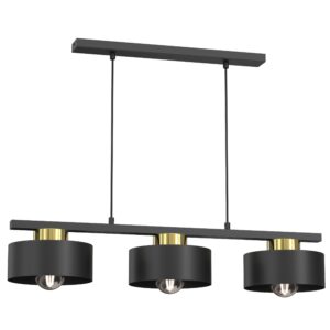 Żyrandol Luminex Marti Black/gold x3