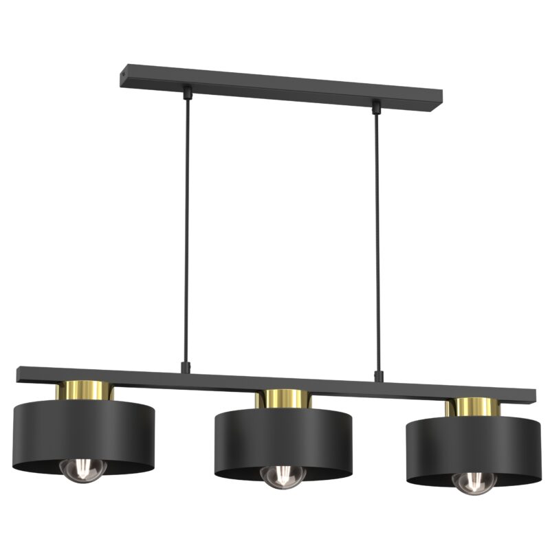 Żyrandol Luminex Marti Black/gold x3