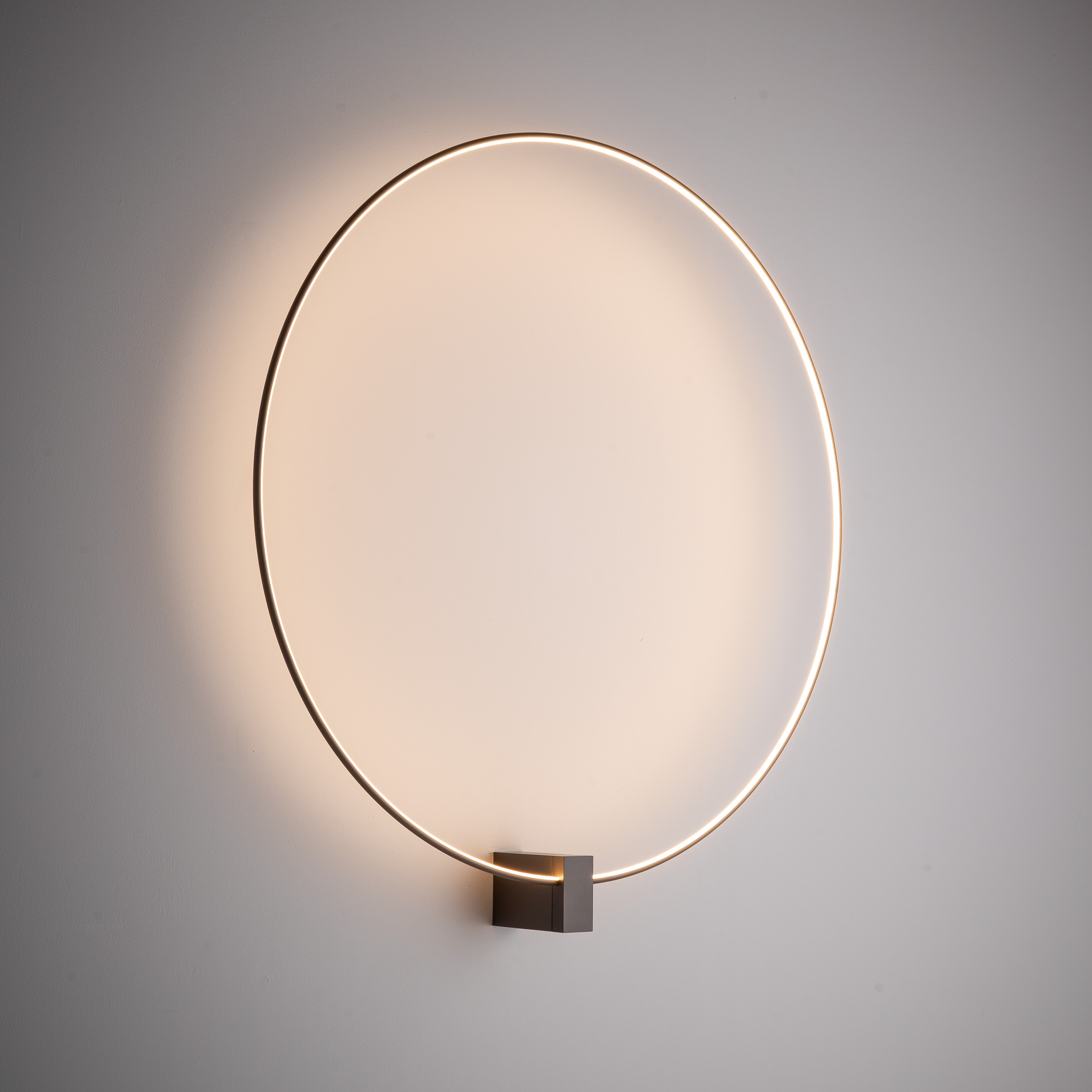 Kinkiet LED TK Lighting VEXA brązowa aureola 30W 3000K pierścień obręcz dyskretne podświetlenie ścian b98bbdcfcd94786604a51f95c26511fb